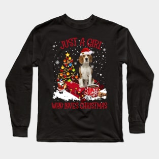 Beagle Just A Girl Who Loves Christmas Long Sleeve T-Shirt